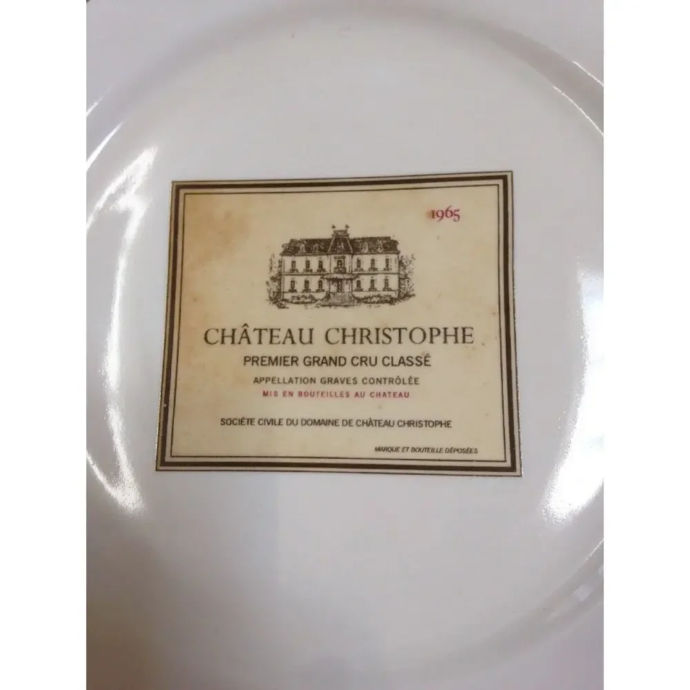 4 Restoration Hardware 2003 French Wine Label Cheese Dessert Salad Plates 8